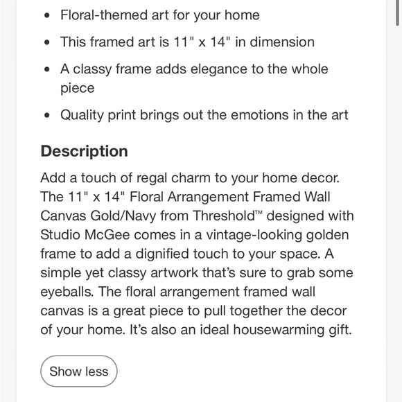 Threshold x Studio McGee Floral Canvas Picture - Picture 4 of 5